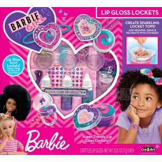 ملمعات شفاه Barbie قلب متلألئ مع قلادة قابلة للارتداء