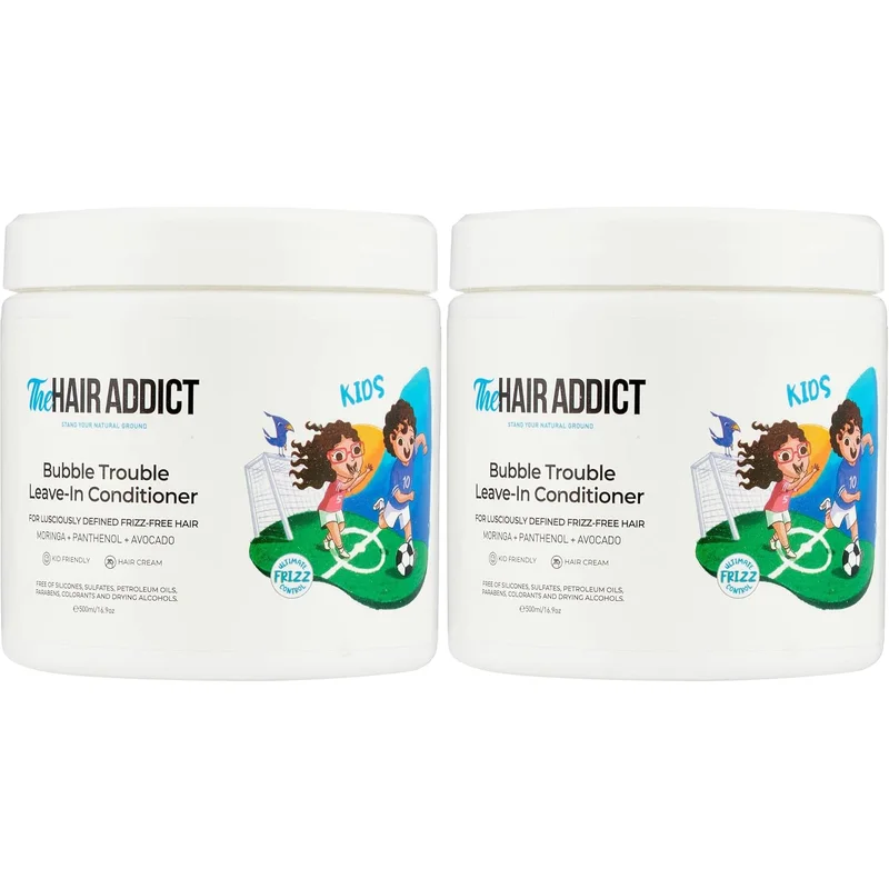 بلسم شعر يترك على الشعر من The Hair Addict عبوة 500 مل (قطعتان)