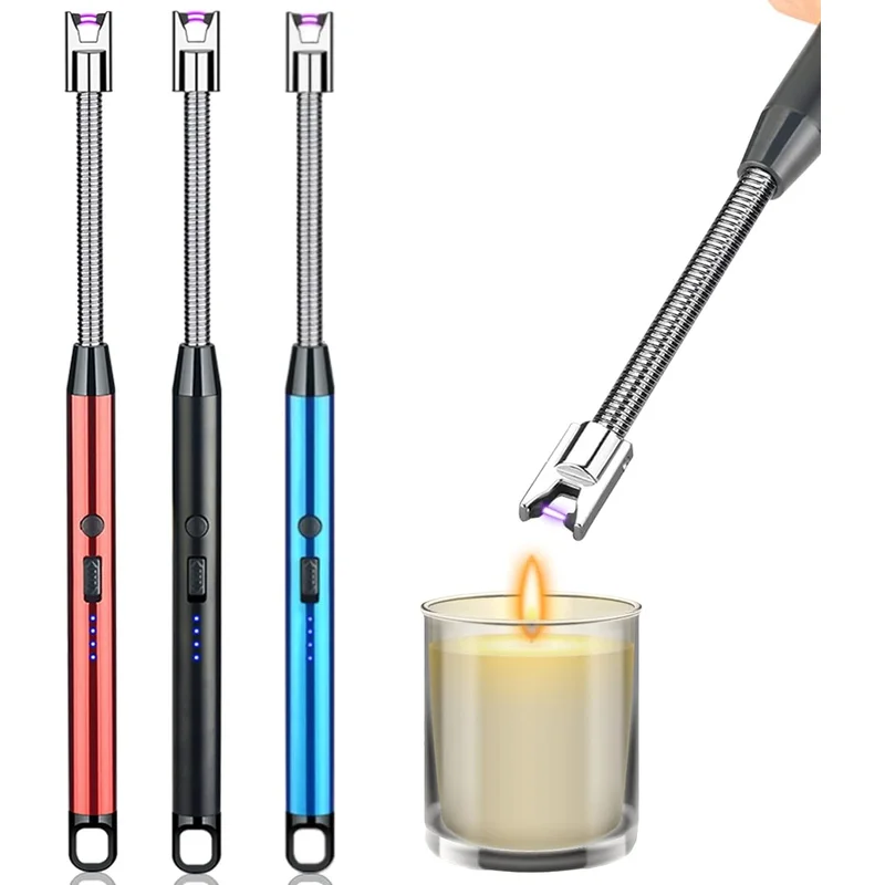 ولاعة قوس غاز سبيلويش USB بدون لهب مع شاشة LED