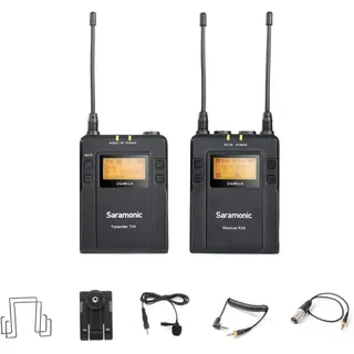 نظام مايك لاسلكي UHF من Saramonic بقناتين لكاميرات الموبايل