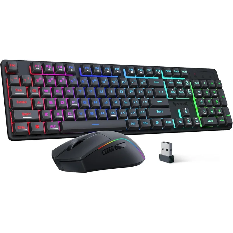 طقم كيبورد وماوس ريدريجون S107KS اللاسلكي - RGB