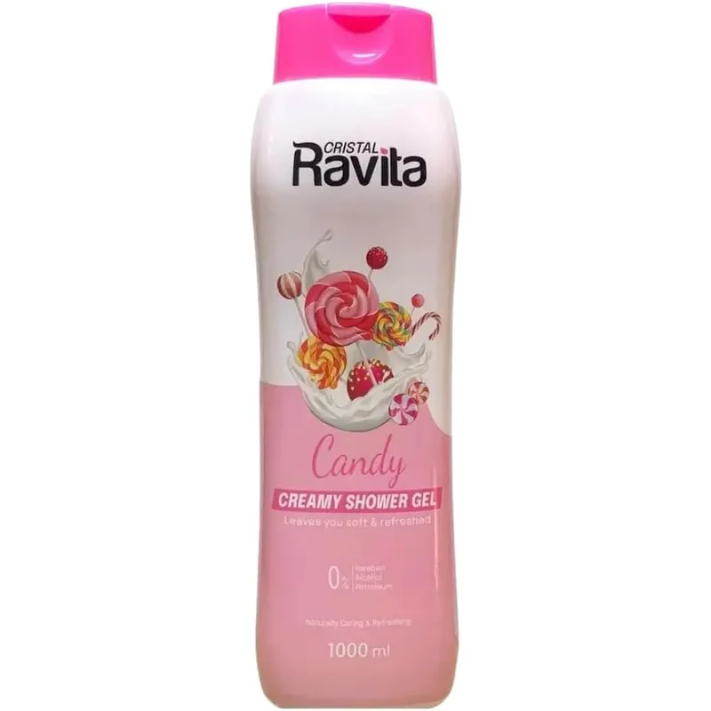 جل استحمام Crystal Ravita Candy بحجم 1000 مل