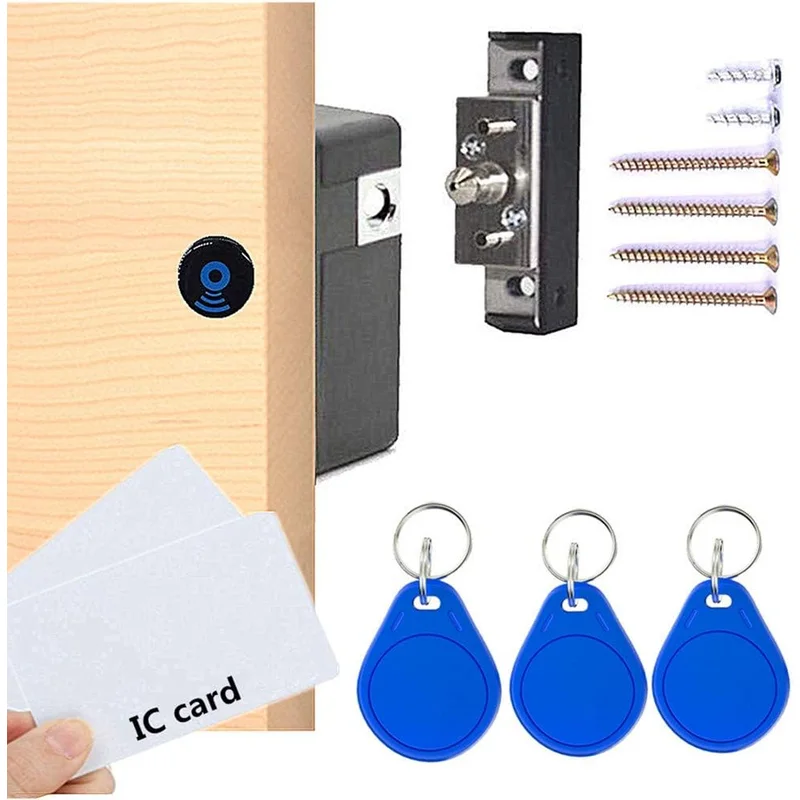 قفل خزانة ذكي RFID بدون ثقب من Junrbx أزرق