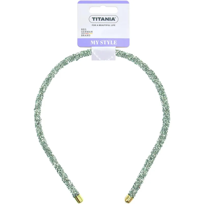 عصابة رأس لامعة من Titania بمظهر فضي أنيق