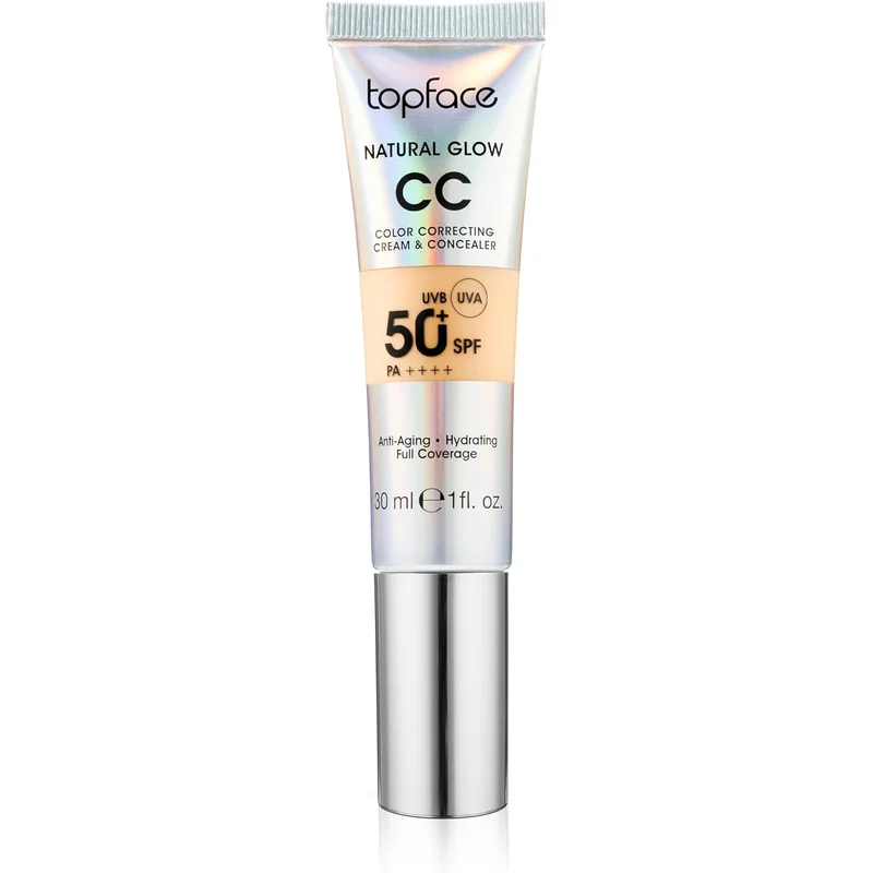 كريم CC ملون مصحح من Topface مع واقي شمس 50