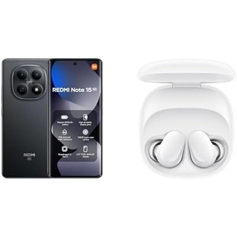 هاتف شاومي ريدمي نوت 15 5G بذاكرة 512 جيجابايت وكاميرا 108 ميجابكسل - أسود