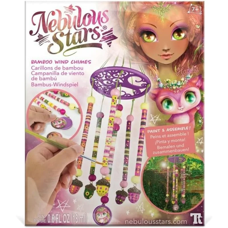 طقم رنينات رياح من الخيزران متعدد الألوان من Nebulous Stars
