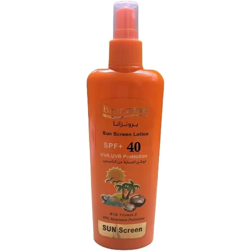لوشن حماية من الشمس SPF 40 بفيتامين E من Bronzana 250 مل