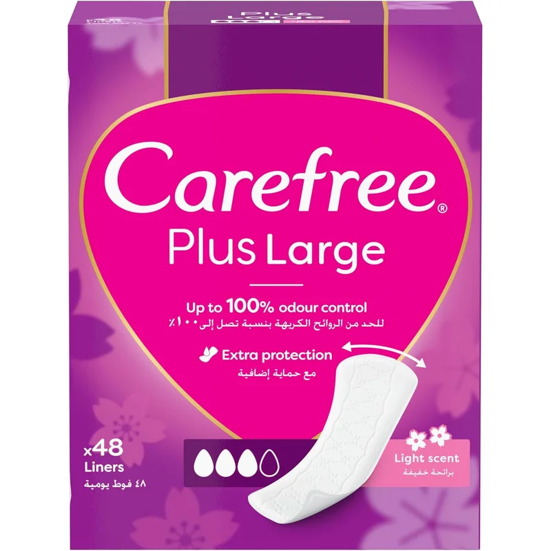 فوط يومية كبيرة من Carefree ناعمة ومريحة للاستخدام اليومي