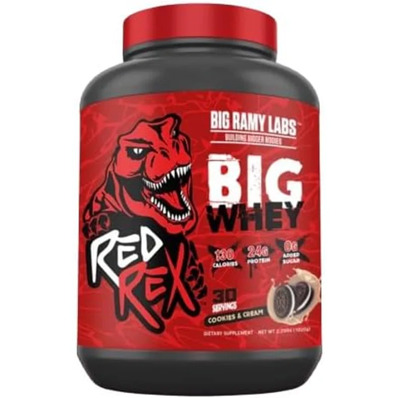 مسحوق بروتين مصل اللبن من Red Rex بنكهة كوكيز وكريم