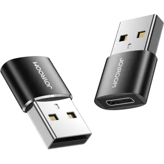 محول USB إلى Type-C ذكر لأنثى من Joyroom - قطعتين أسود