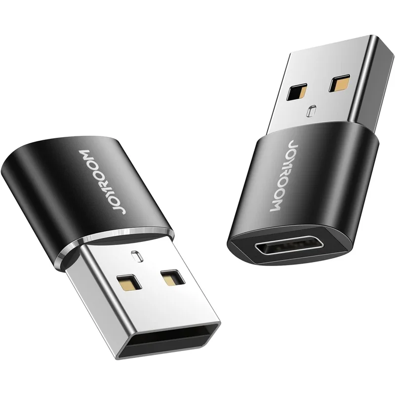 محول USB إلى Type-C ذكر لأنثى من Joyroom - قطعتين أسود