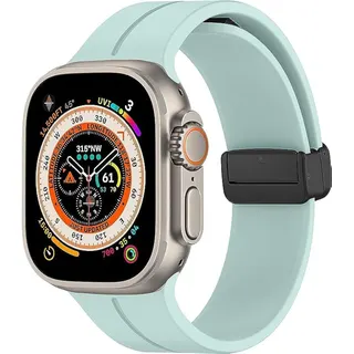 سوار مغناطيسي من السيليكون لساعات Apple Watch بمقاسات متعددة