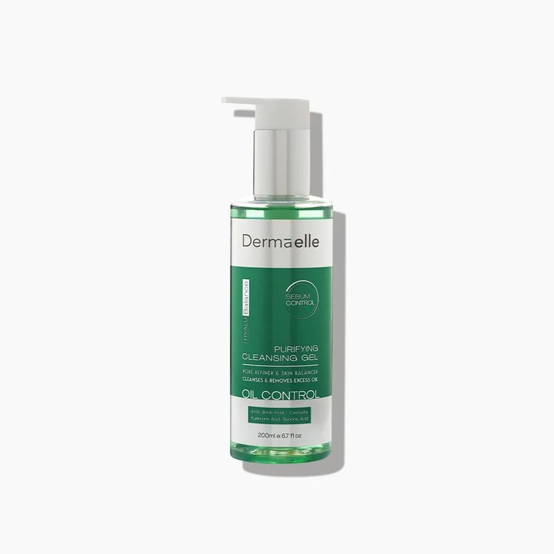 جل تنظيف الوجه HyaluBalance من Dermaelle للبشرة الدهنية