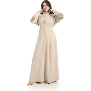 عباية نسائية مطرزة بيج من ريد سيركل