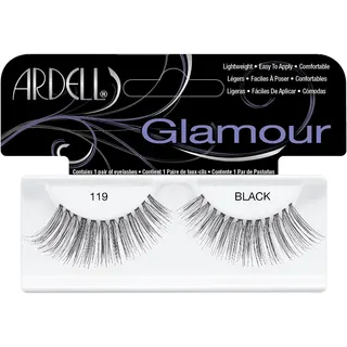 رموش صناعية سوداء من Ardell Glamour 119 خفيفة وقابلة للاستخدام