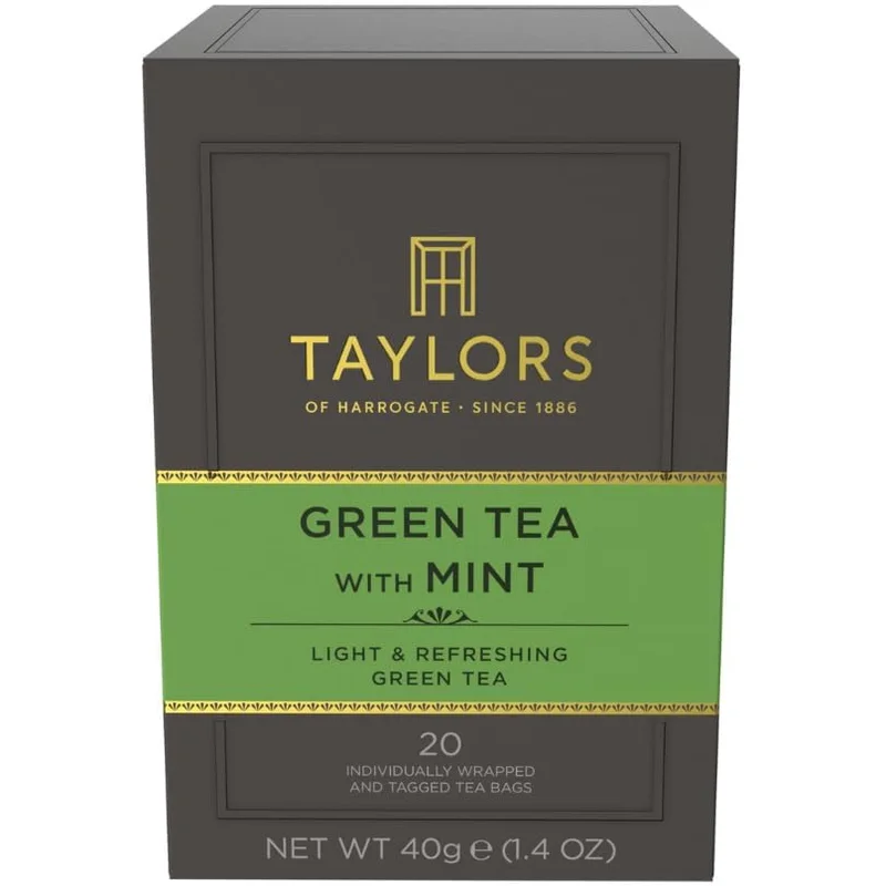 شاي أخضر بالنعناع من Taylors of Harrogate - 20 كيس