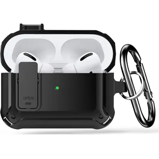 جراب حماية عسكري لسماعات AirPods Pro مع حلقة مفاتيح