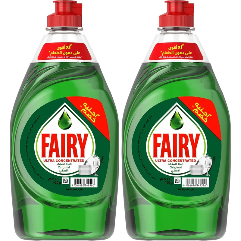 سائل غسيل أطباق Fairy المركز 420 مل (عبوتان)
