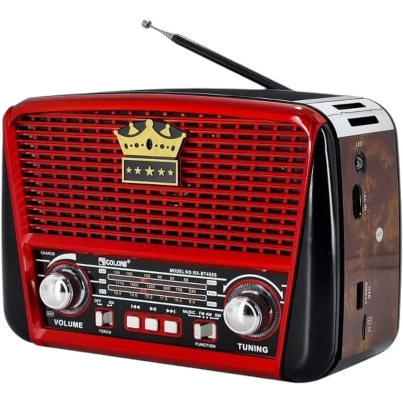 راديو محمول من Golon يدعم AM وFM وSW3 وبلوتوث