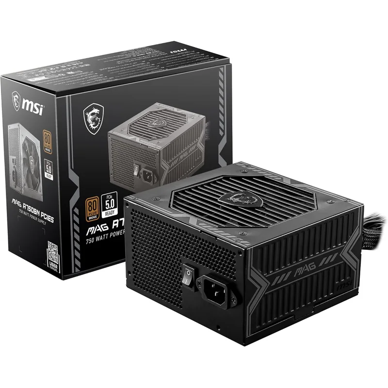 مزود طاقة MSI MAG A750BN للألعاب جاهز لـ PCIE 5