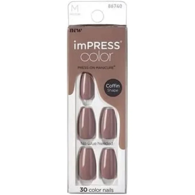 أظافر تجميلية جاهزة من imPRESS بشكل Coffin أنيق