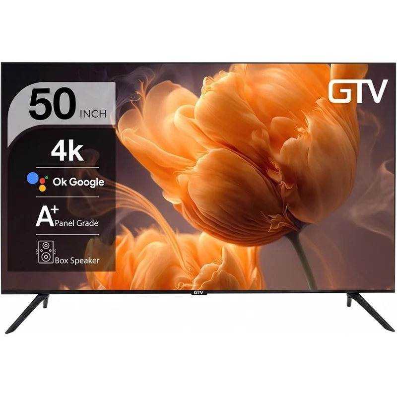 تلفزيون جي تي في 50 بوصة 4K LED ذكي بدون إطار