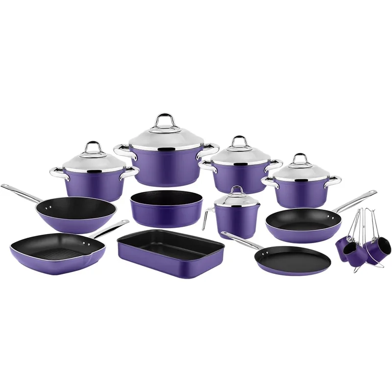 طقم أواني طهي تيفال غير لاصق من Lines 20 قطعة