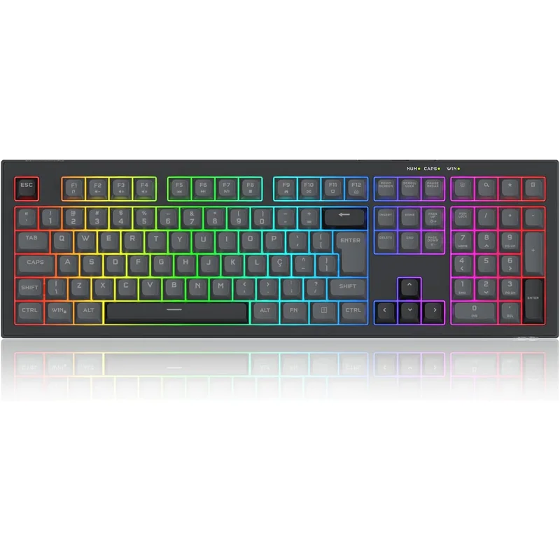 كيبورد ألعاب ريدراجون كروكس RGB غشائي كامل الحجم
