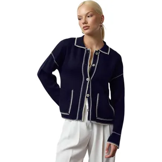 كارديجان نسائي من ترينديول بياقة بولو