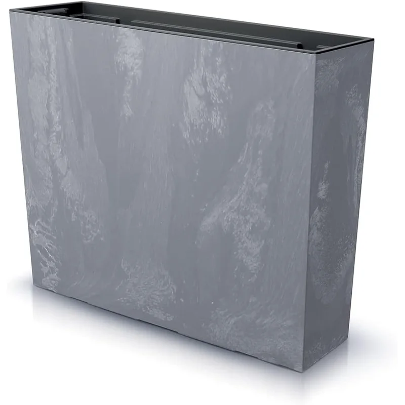 Prosperplast Urbi Case Beton Effect T Flowerpot, 77 cm Size, Dark Gray