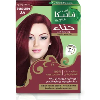 حناء فاتيكا لصبغ الشعر باللون العنابي