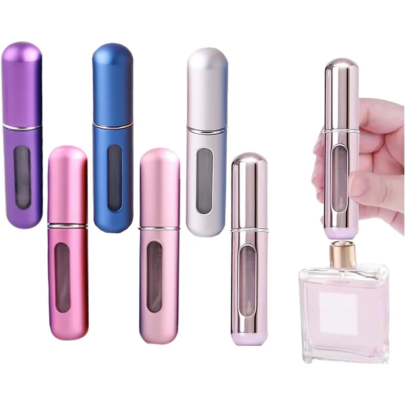 بخاخة عطر قابلة لإعادة التعبئة من ZenithFast - 6 قطع 5 مل