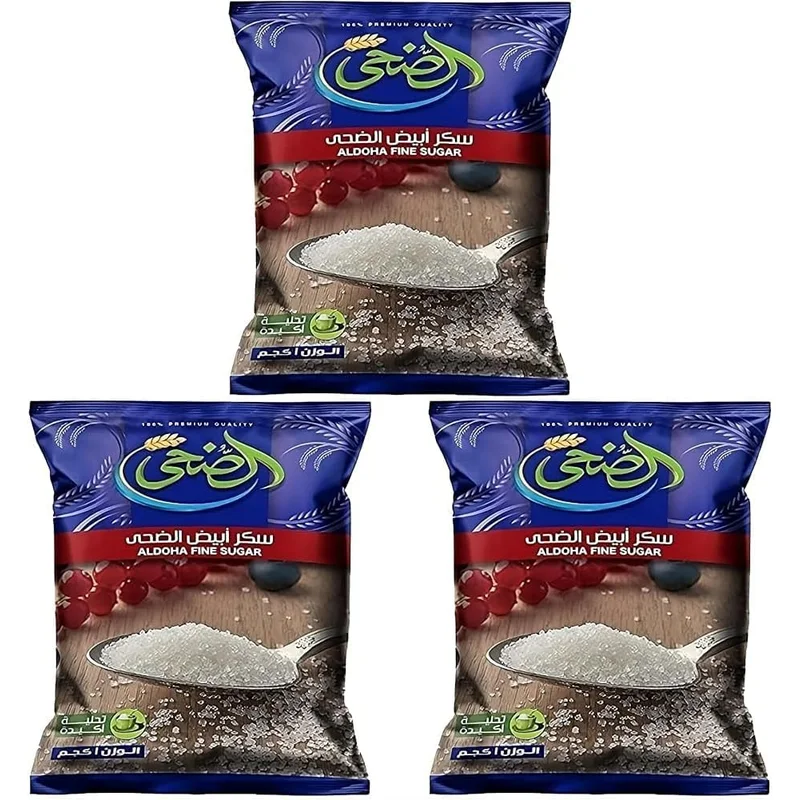سكر أبيض ناعم من الدوحة - 1 كجم (عبوة من 3)