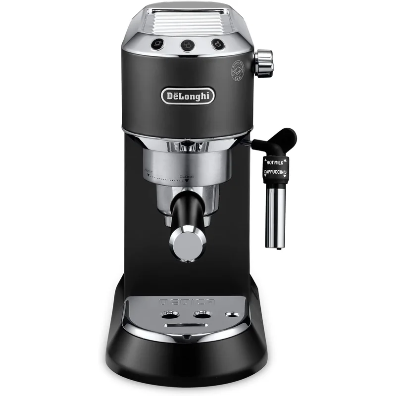 ماكينة إسبريسو من De'Longhi بقوة 1350 واط بلون أسود