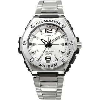 ساعة رجالي كاجوال بعقارب بهيكل معدني فضي من Casio