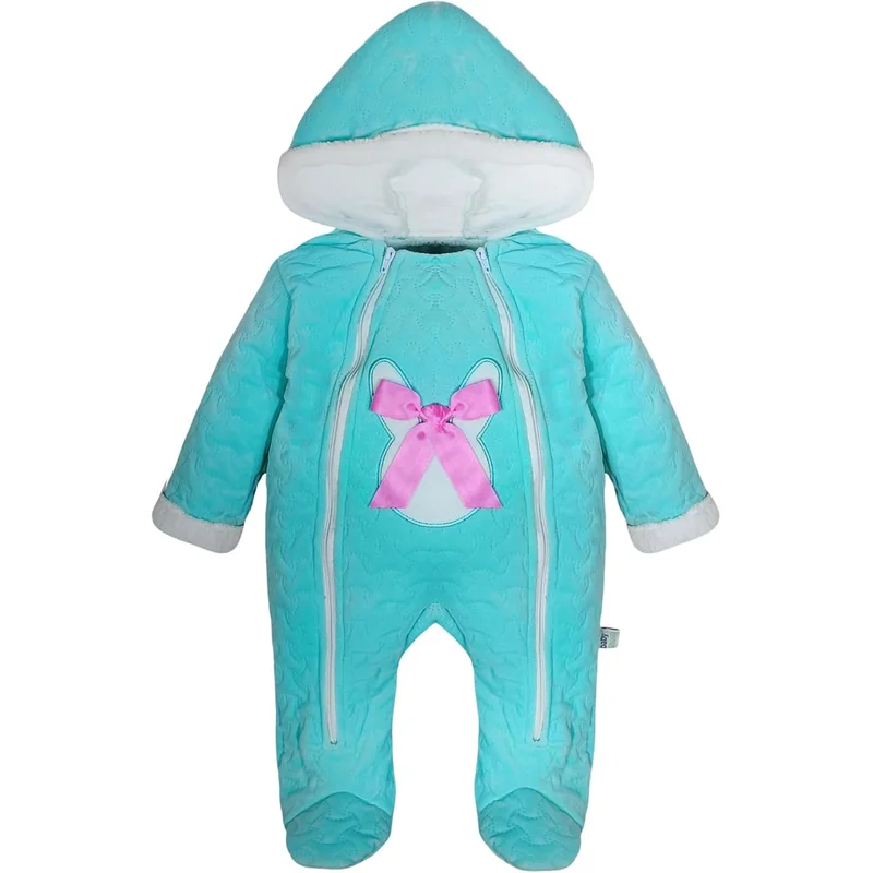 بوديسوت بأكمام طويلة وغطاء رأس للرضع من Baby Shoora