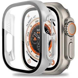 واقي شاشة وحماية لساعة Apple Watch Ultra 49mm - فضي