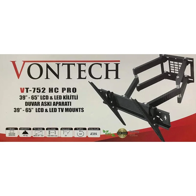 حامل تلفاز جداري من Vontech للشاشات