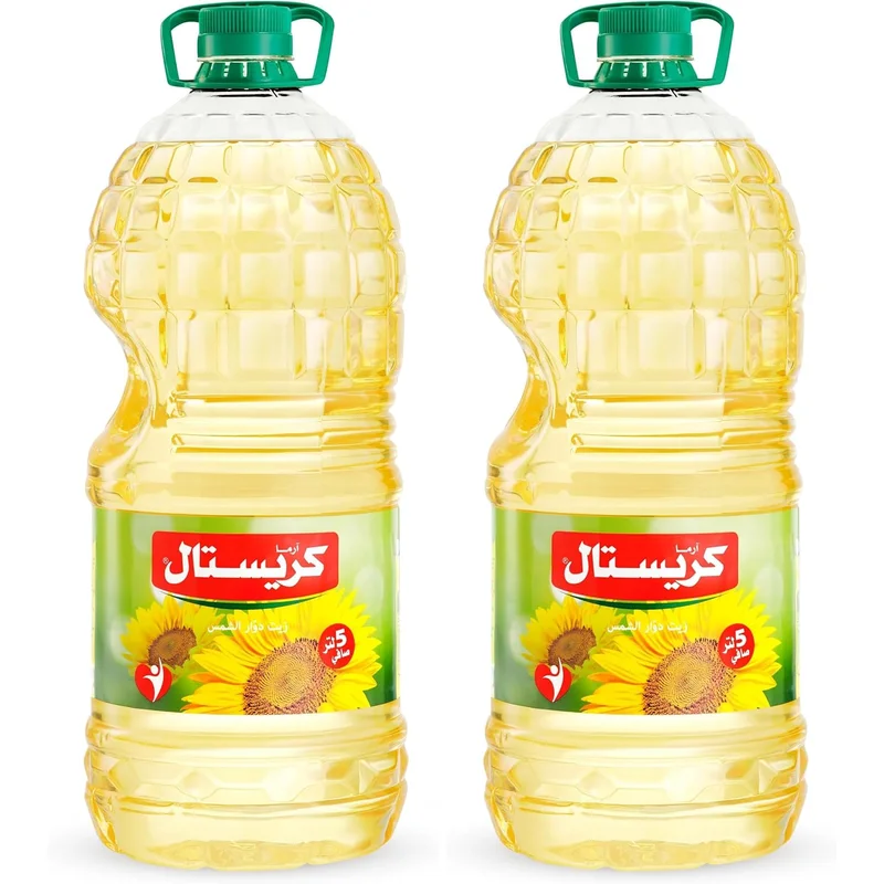 زيت دوار الشمس كريستال عبوة 5 لتر - قطعتان