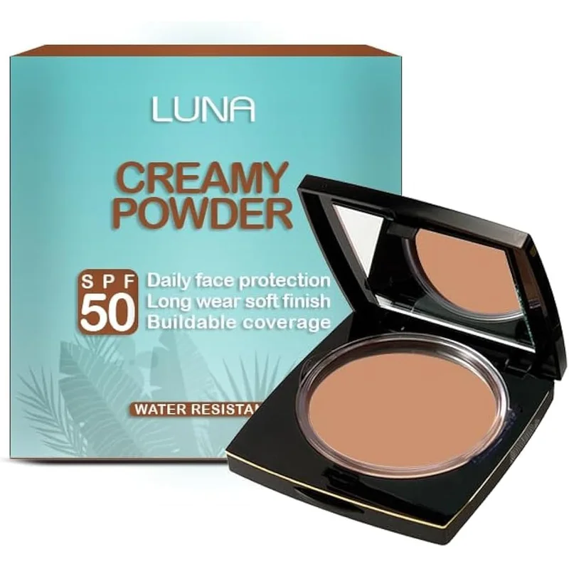بودرة لونا 3D كريمية SPF50 لون بيج عميق