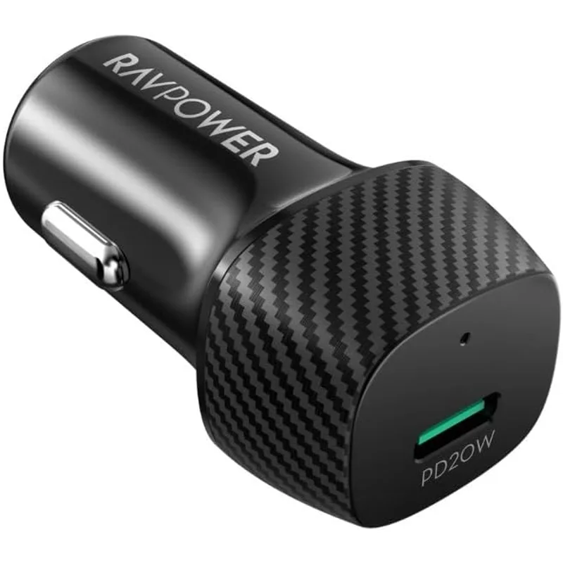 شاحن سيارة RAVPower 20W منفذ USB-C شحن سريع
