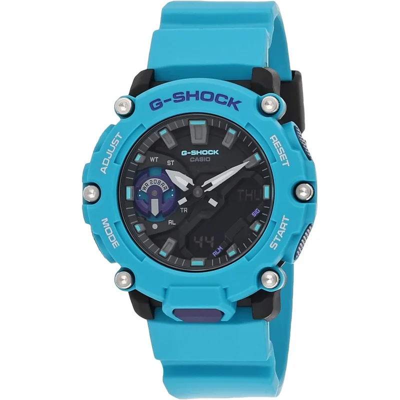 ساعة يد كاسيو رقمية تناظرية بسوار مطاطي GMA-S2100WT-7A1DR