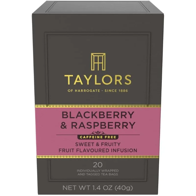 شاي بنكهة التوت الأسود والتوت من Taylors of Harrogate