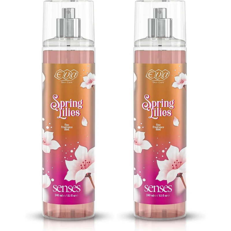 ماء عطر للجسم Spring Lilies من Eva - 240 مل (عبوتان)