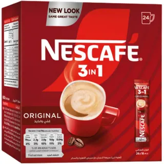 قهوة Nescafé 3 في 1 الغني عبوة 12 كيس × 21 جرام
