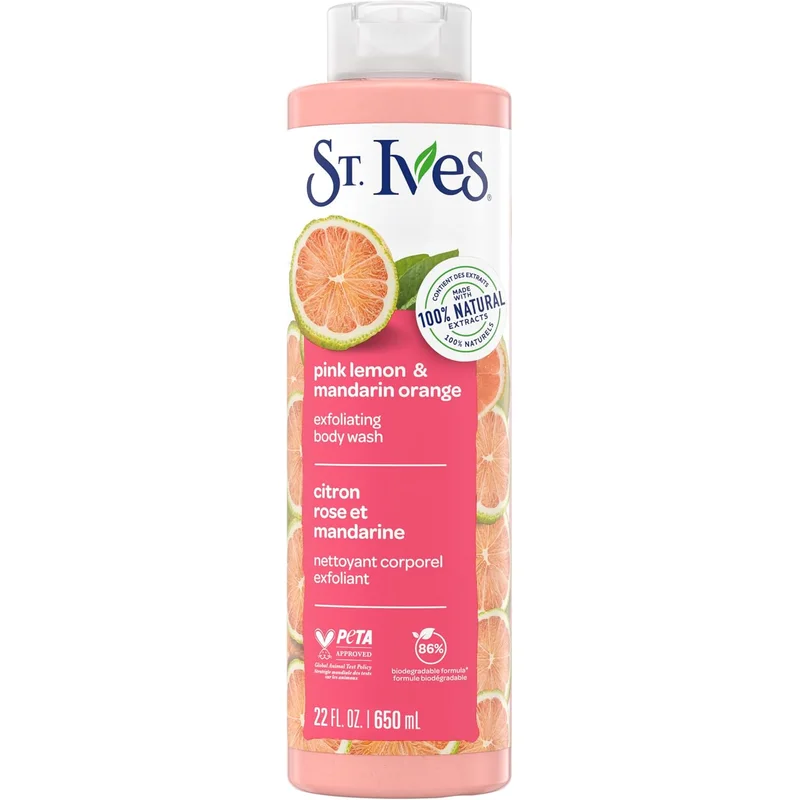 غسول جسم St Ives بالليمون واليوسفي 700 مل