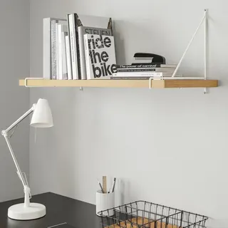 رف حائط سويدي من Home Gallery مقاس 100×30 سم بيج