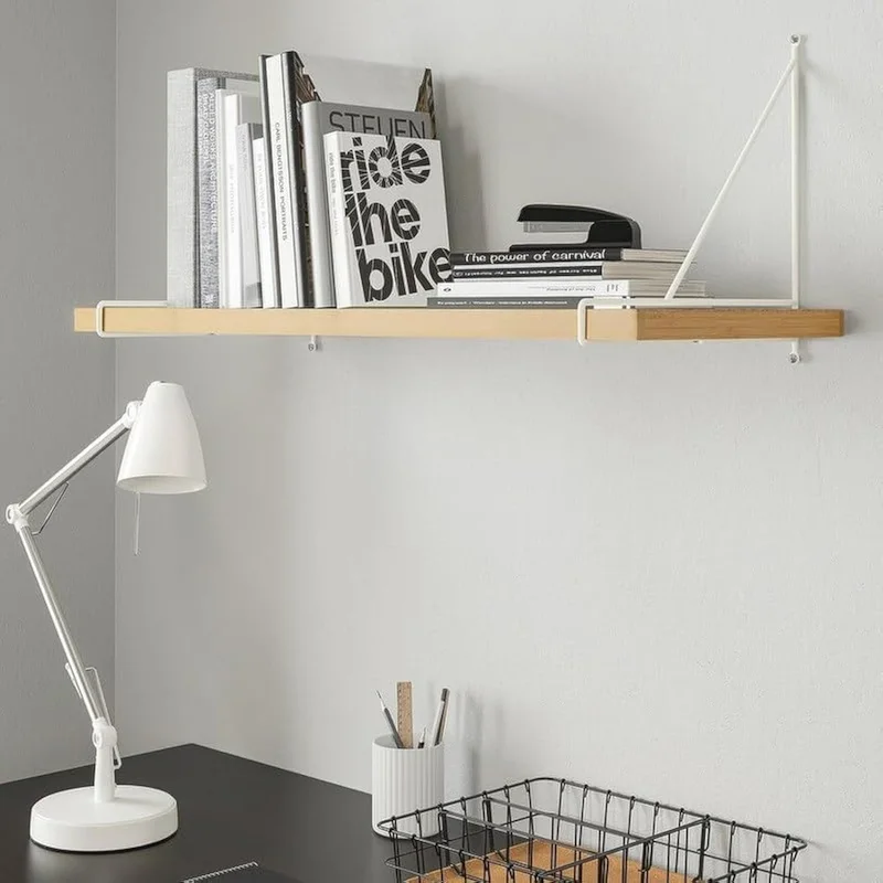 رف حائط سويدي من Home Gallery مقاس 100×30 سم بيج