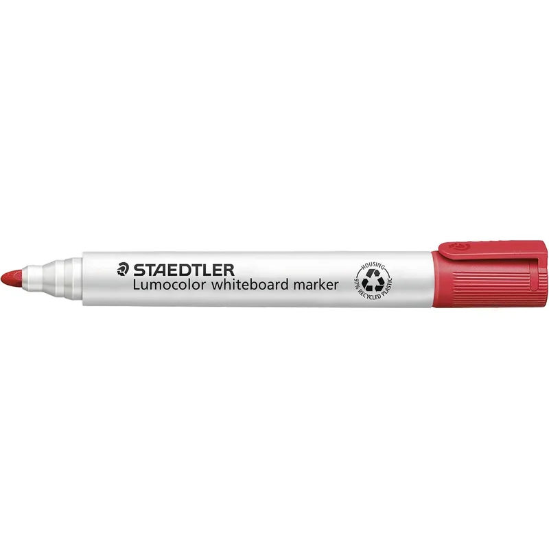 قلم سبورة Staedtler Lumocolor 351-2 - عبوة 10 أقلام - أحمر